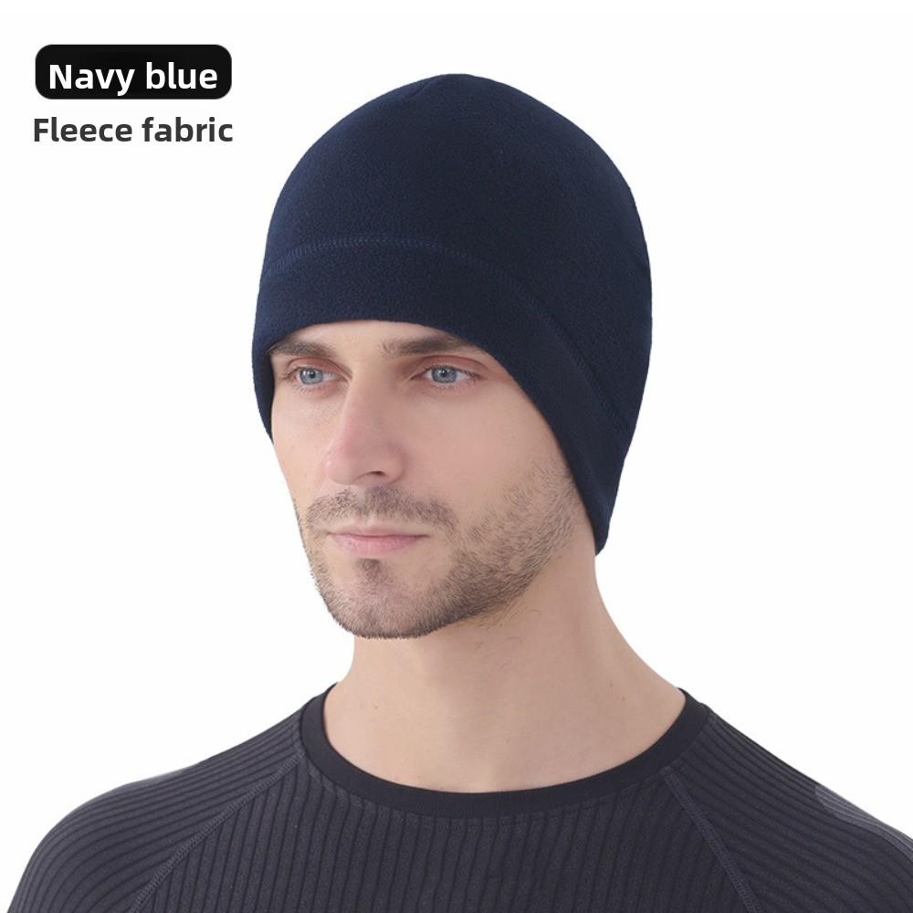 Polar Fleece Winter Running Hats Solid Color Outdoor Warm Hat  Winter Autumn