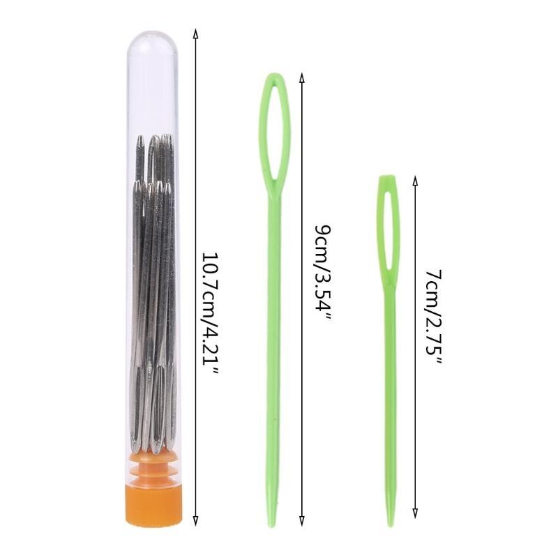 12Pcs Plastic Sewing Needles+18Pcs Large Eye Needles Safety Darning Yarn Lacing Weaving Sewing Needles Projects
