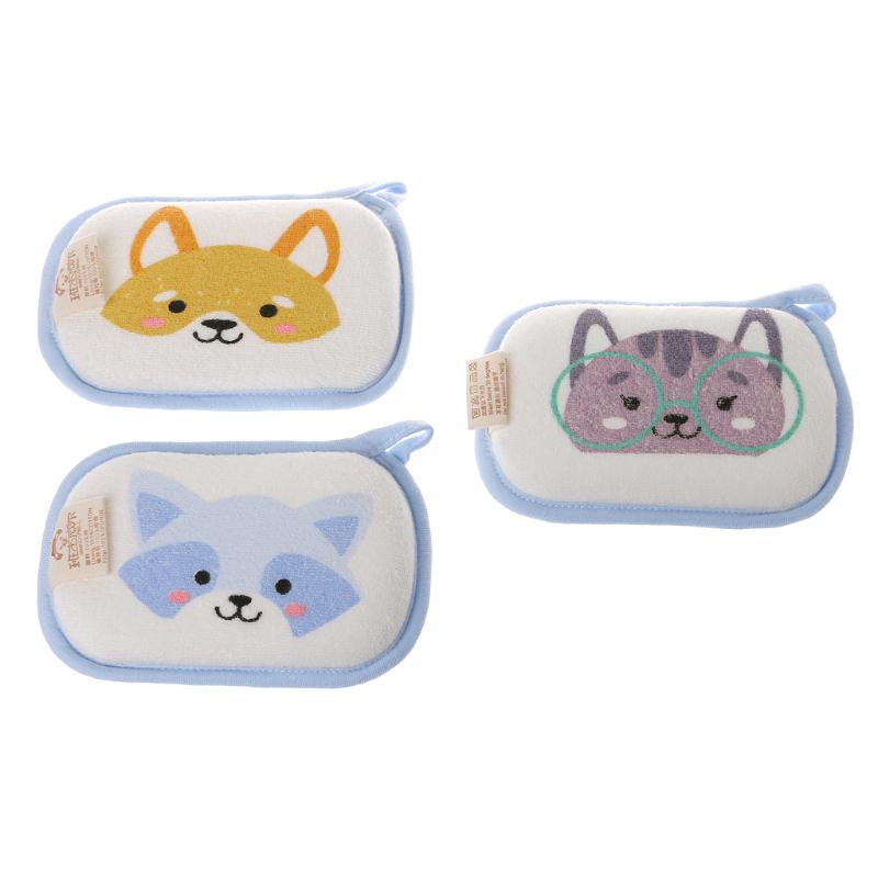 Newborn Baby Bath Brushes Infant Shower Sponge Cotton Rubbing Body Wash Towel