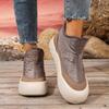 Down Cloth Non-Slip Thick Bottom Snow Boots Women'S Winter New Fleece-Lined Casual Soft Bottom Comfortable Cotton Shoes