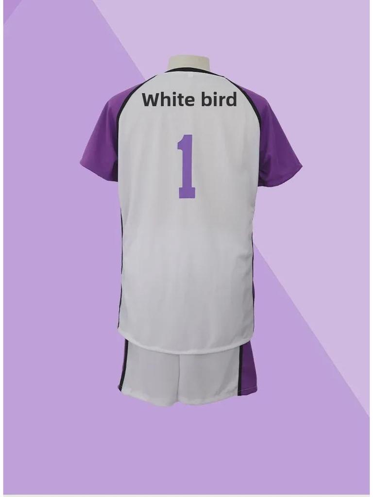Shiratorizawa High School Volleyball Cosplay Uniform - Ushijima Wari Team Jersey
