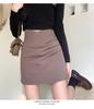 Women's High Waist Irregular Pleated Skirt - Slim, Versatile A-Line Skirt for Spring and Autumn