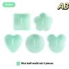 Cartoon Triangular Sushi Kit - 1Set Maker Sushi Mold Onigiri Rice Ball Food Press Japanese DIY Tools for Kitchen Bento