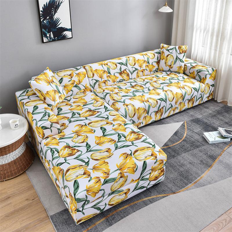Geometric Sofa Covers For Living Roomastic Corner Couch Cover Sectional Corner L Shaped Chaise Longue Slipcover Funda De Sofá