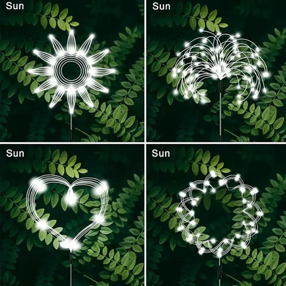 1/4 piezas Luces Solares Impermeables de Fuegos Artificiales Chispas Luz de Hada Paisajismo Luces de Jardín Luz de Decoración Exterior Patio Porche Camino