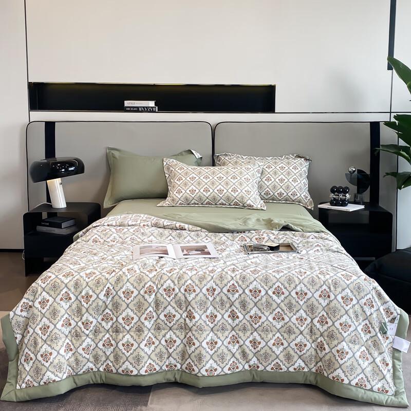 Yamok Washed Cotton-Linen Soybean Fiber Summer Quilt Set