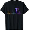 Archery Bow Archer Girl Heartbeat Pulse Rainbow T-Shirt Unisex Summer Streetwear Tops Print On Demand Mens Clothing Ropa Hombre