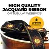 P Leathers Jacquard Guitar Black Perri's Ltd. TWS-7008 Strap,