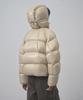 MUSINSA STANDARD WOMAN [City Leisure] Women'S Sheer Ripstop Hooded Down Short Padded Jacket [Light Beige]
