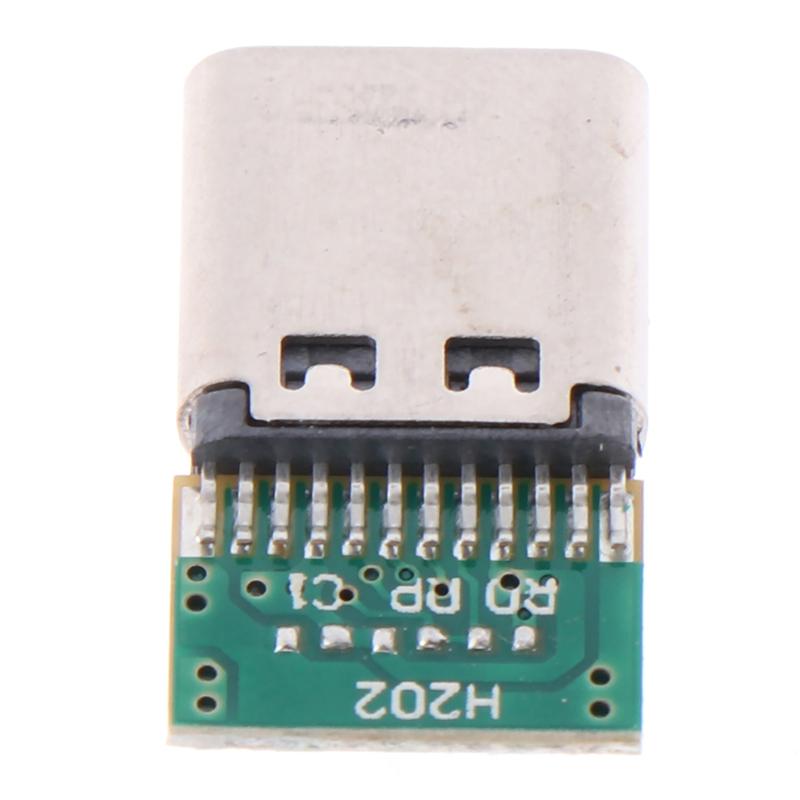 5 ცალი USB 3.1 ტიპის C კონექტორი შედუღების მავთულით და კაბელით, მხარს უჭერს PCB დაფას