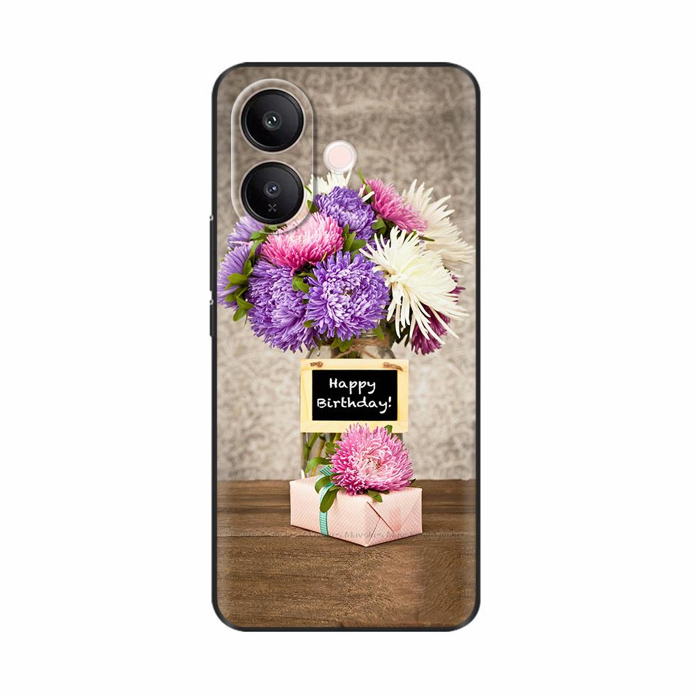 For Vivo V60 Lite Case Case Sweet Love Heart Flower Soft Silicone TPU Cover For Vivo V60 Lite 4G 5G Phone Cases Protective Coque