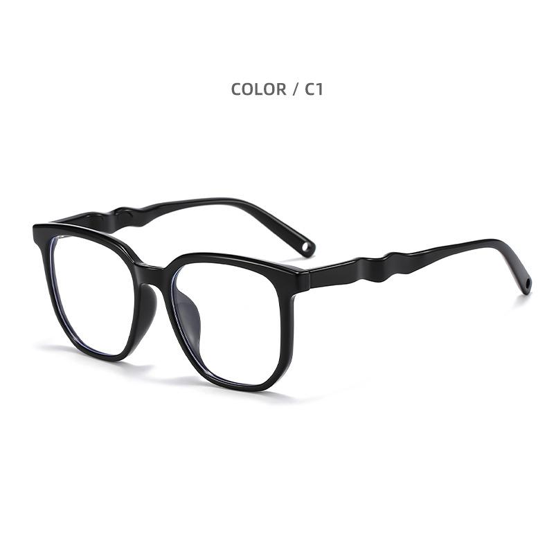 

Skinny large frame anti-blue glasses TR90 glasses frame Internet celebrity black frame women without makeup versatile flat glasses men
