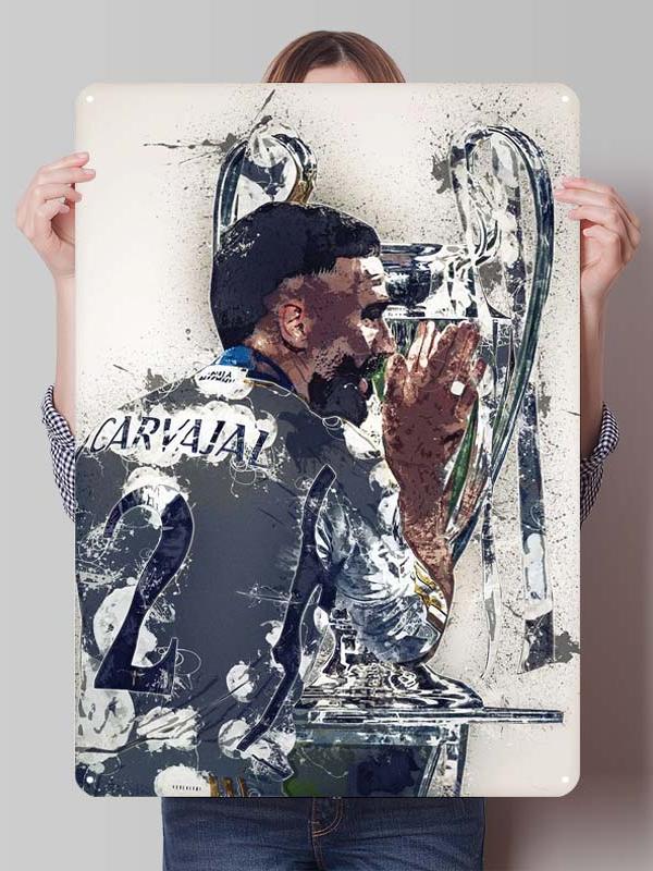 Dani Carvajal Metal Posters Customizable Sign Decor for Room Decoration Football Player Tin Signs for Home Wall Art Decoration