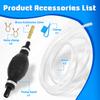 Hand Fuel Pump Car Gas Oil Siphon Transfer Pump Kit with 1.5m in/out Hose for Liquid Gasoline Tuning Fuel Diesel Transfer