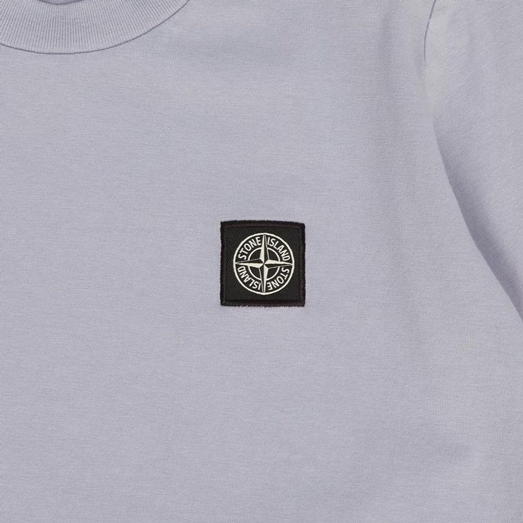 STONE ISLAND Logo Print Pullover T-Shirt Kids Tops Rock-Grey 781620147-V0047