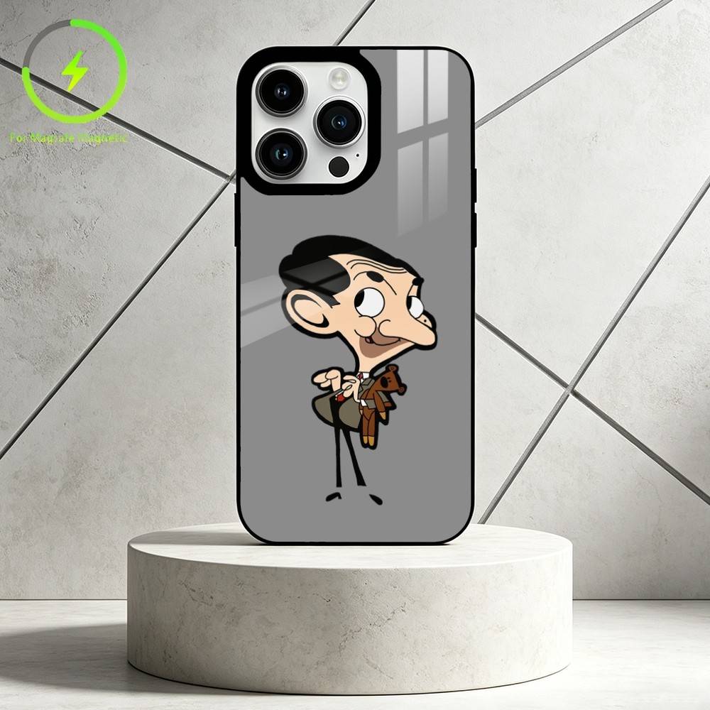 

M-Mr. Bean Phone Case For iPhone 17 16 15 14 13 12 Pro Max Plus for Mirror Wireless Magnetic Cover iPhone14PROMAX