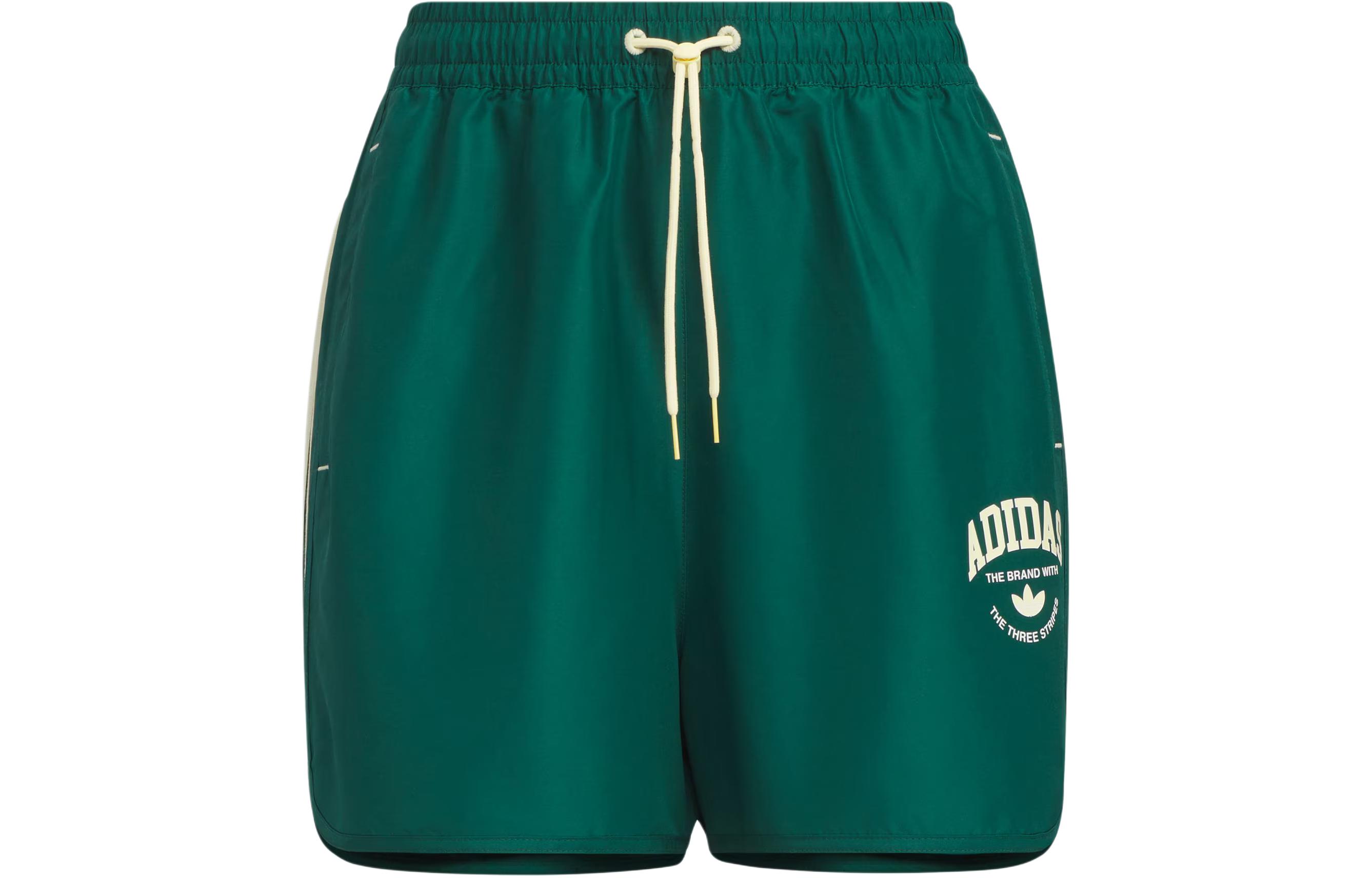 Adidas Originals Logo Twist Light Woven Shorts Sports Shorts Women s Forest Green IW6293 S
