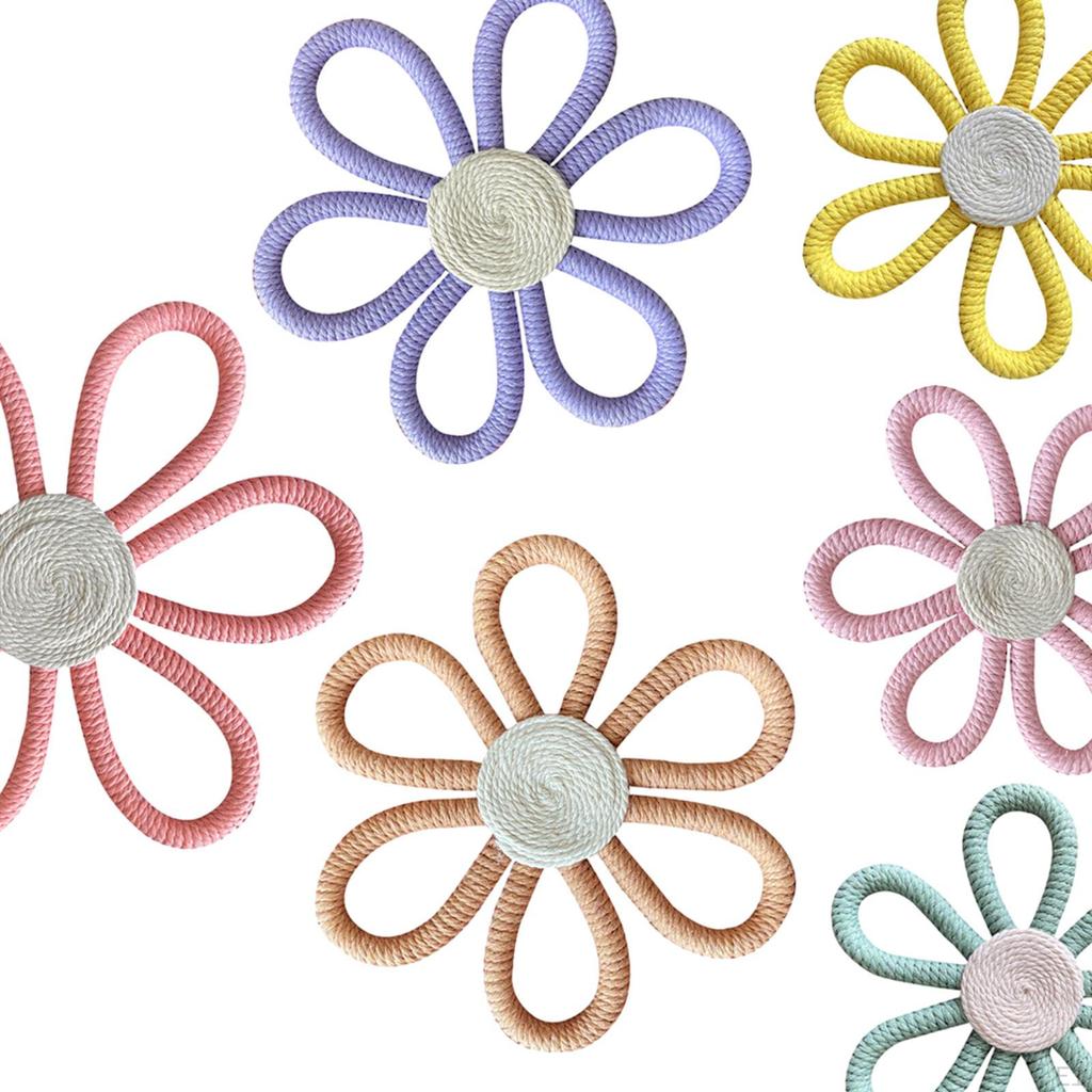 Woven Daisy Flowers Wall Decoration Handicrafts Backdrop Decor