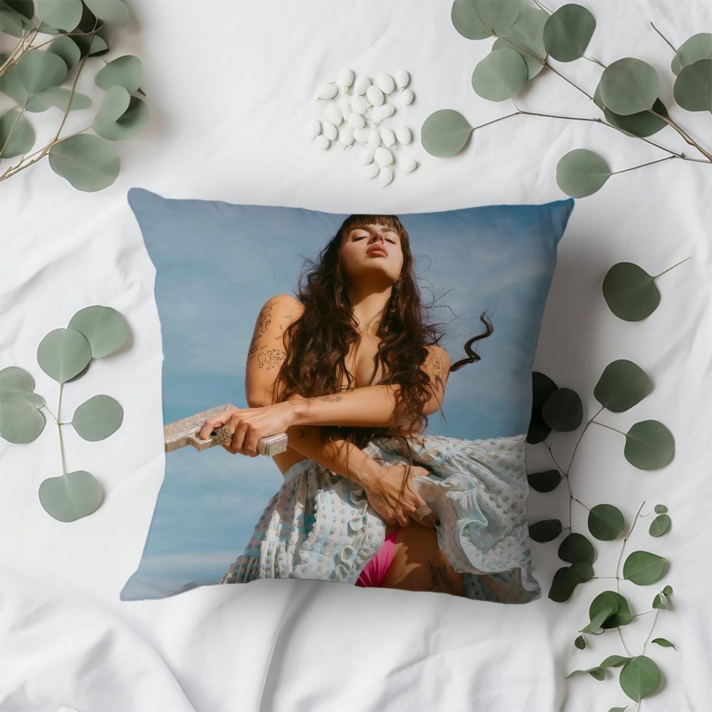 Singer R-Rebecca Black Salvation Cushion Cover For Sofa Car Office Cafe Soft And Comfortable Double-Sided Printing Pillow Cover