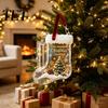 Unique Graduation Money Gift Christmas Stocking Holder, Clear Cash Clip Ornament for Tree Holiday Card Holder Hanging Decor, Transparent Bill Display