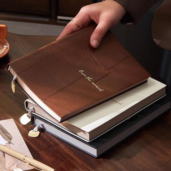 Faux Leather Cover Notebook Smooth Writing Office Notebook Waterproof Writing Diary Personal Use Notepad