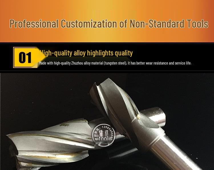 Carbide Insert Spiral End Mill with Straight, Taper & Morse Shanks, Non-standard Threaded Brazed Carbide Tool