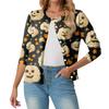 Women's Fashionable, Casual, Comfortable Halloween Print Cardigan Jacket