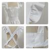 Maid Style Apron with Delicate Ruffle Edging Breathable Polyester Maid Costume Apron for Role Play and Daily Chores