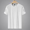 Chemise à manches courtes en maille de soie, Haut uni à col rond pour homme, T-shirt de sport à séchage rapide et toucher frais pour homme