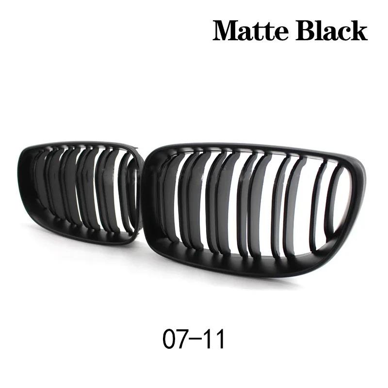 

Car Glossy Black Grill Front Kidney Grille for BMW E81 E87 E82 E88 128I 130I 135I Selected 07-11 Dual Slats Double Line Grills D-Matte Black