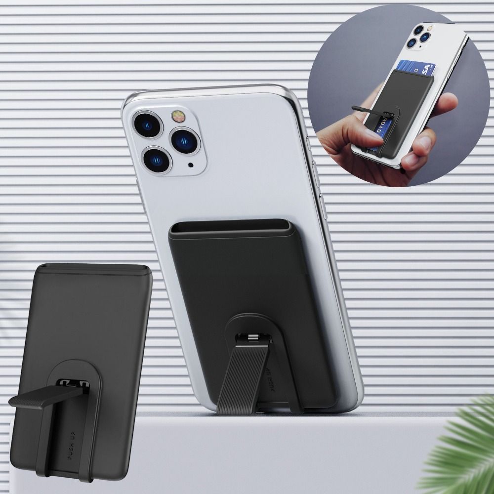 Silicone Wallet Case Stick on Card Case Convenient Phone Bracket  Phone