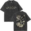 Washed Vintage Kpop ATEEZ "FlX ON" Merch T-shirt Men Women Korean Fashion Trend T Shirts Men's Casual Oversized Cotton T-shirts