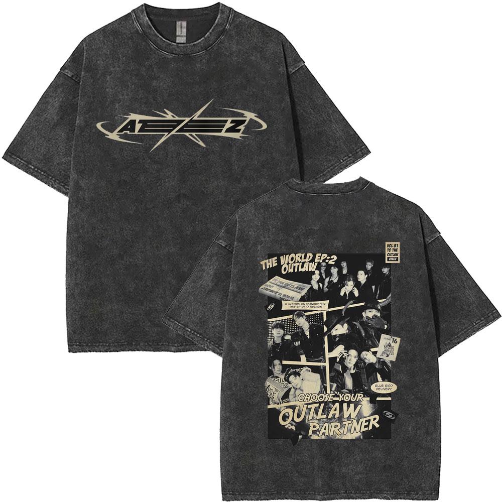 Korean Kpop ATEEZ Mingi 2026 World Tour in Your Fantasy Tshirt Men Women Clothing Fashion Casual Oversized T Shirts Streetwear 2XL