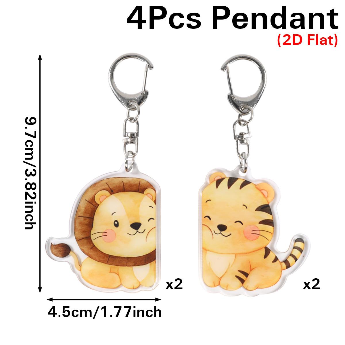 

Jungle Safari Animal Keychains Wild One Birthday Party Decorations Kids Boys Girls Favors Pendant Gifts Baby Shower Supplies