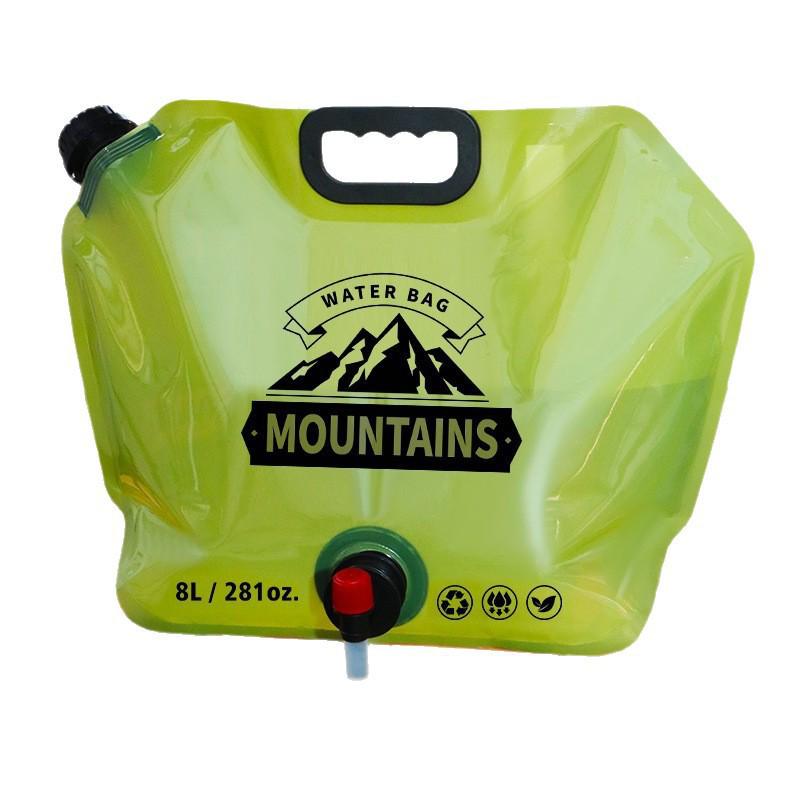 Foldable 8L Outdoor Water Storage Bag - Portable and Large Capacity for Camping, Picnics, and Travel. 8L/Double-sided 0.4mm