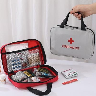 Large Capacity Medical Bag with Multiple Mesh Pockets First Aid Bag Medicine Storage Bag Home