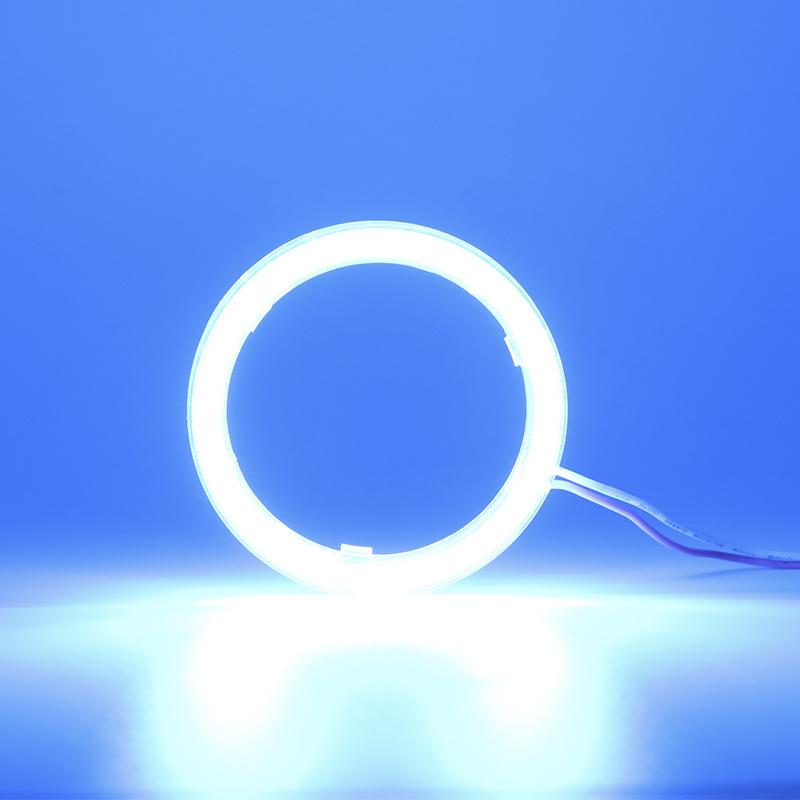 1Pair COB Angel Eyes Halo Rings For LED Car Motorcycle Scooter Headlights 12V With Cover
