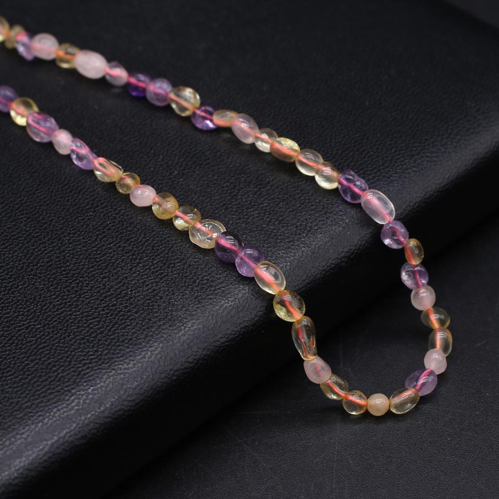 Natural Stone Irregular Beads Agates/Amethyst Smooth Beads 6-8 MM For Jewelry Making DIY Necklace Bracelet Earrings Accessory