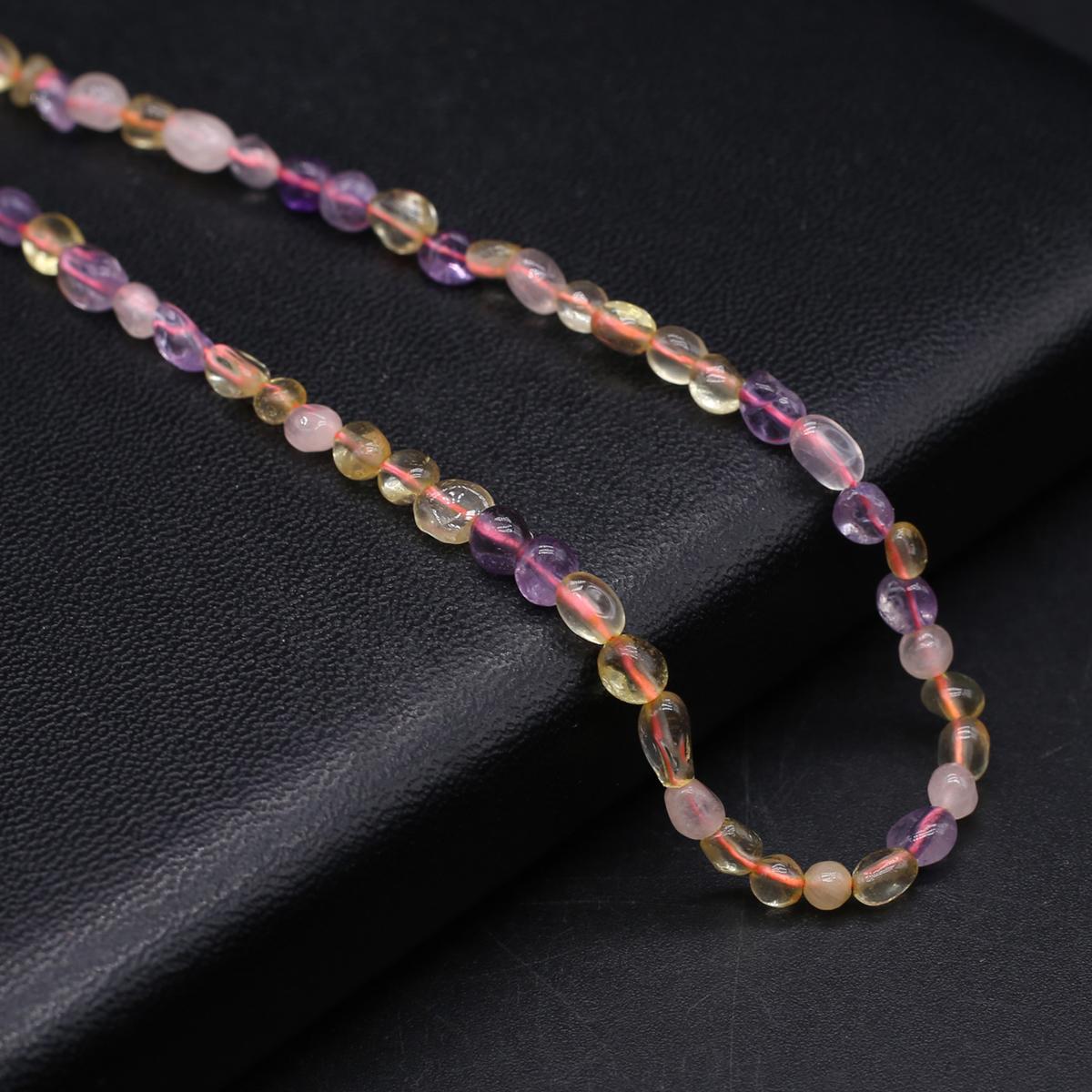 

Бусины из натурального камня неправильной формы, агаты/аметисты, гладкие бусины 6-8 мм для изготовления ювелирных изделий, ожерелье, браслет, серьги, аксессуары 6-8mm