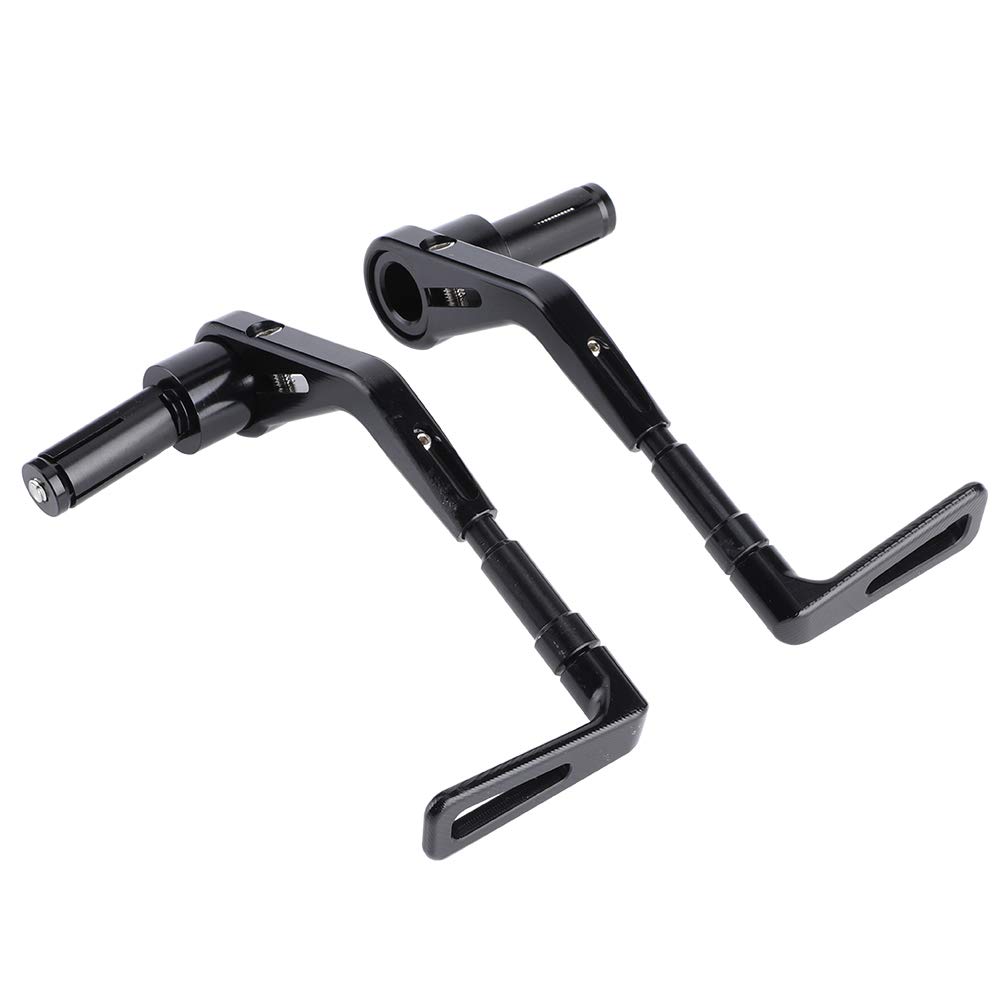 Qiilu Motorcycle Brake Clutch, 1 Pair CNC Aluminum Motorcycle Adjustable Brake Clutch Lever Protect Guard Handlebar 22mm Universal