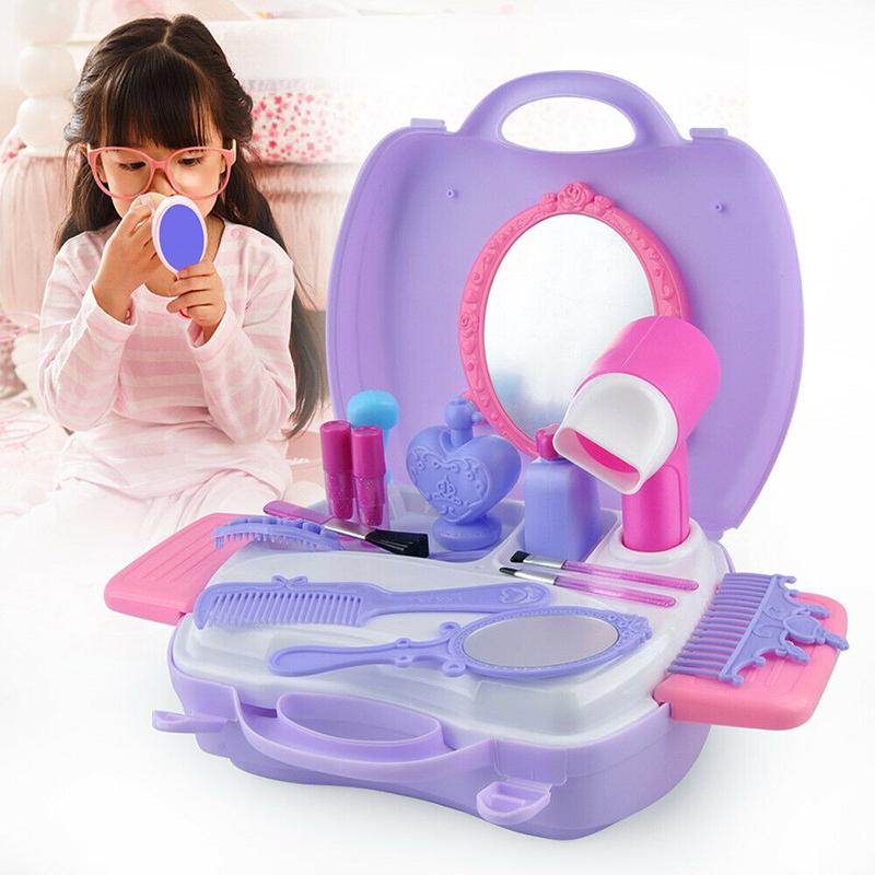 Xtian 21pcs Set Girls Hair Dryer Pretend Play Toy Box Mini Cosmetics Kid Kit At A Low S On Joom E Commerce Platform Hair Dryer Pretend Play Toy, Makeup Vanity Toy Set 21pcs