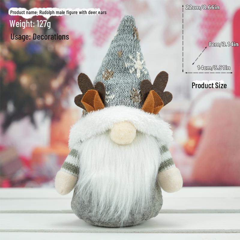 2024 Luminous Christmas Decorations: Rudolph, Santa, and Snowman Dolls
