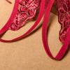 Sexy Lace-up Large-size Embroidered Panties, Ultra-thin and Hot Temptation Straps, Fun Open Crotch Free Thong Women 3039