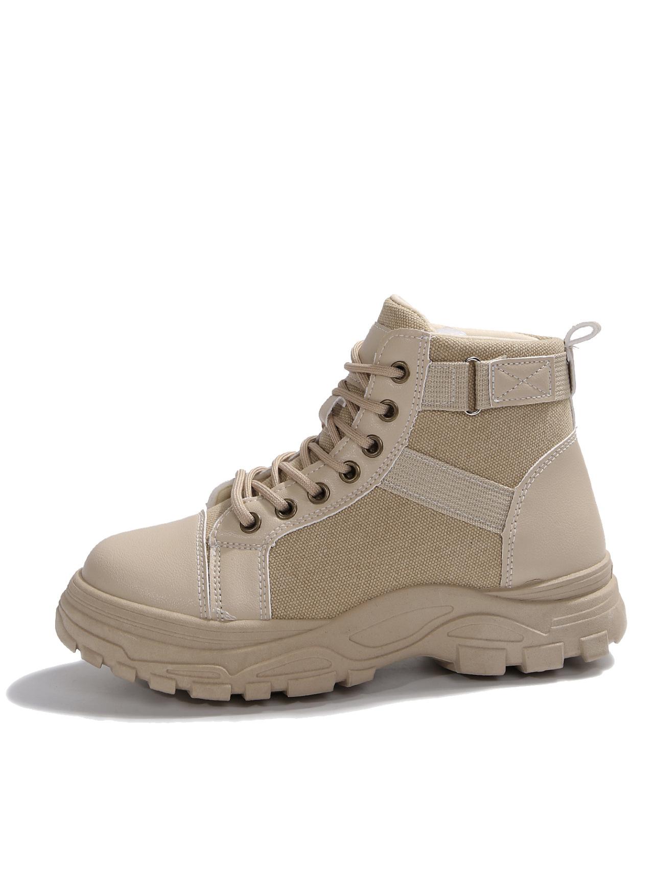 

2025 autumn new fashion boots women s shoes platform casual fashion versatile lace-up short boots large size Martin boots 45