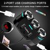 Car Socket Dual USB Port 3 Way Splitter Charger Plug Adapter DC 5V 1A+2.1A Car Accessories