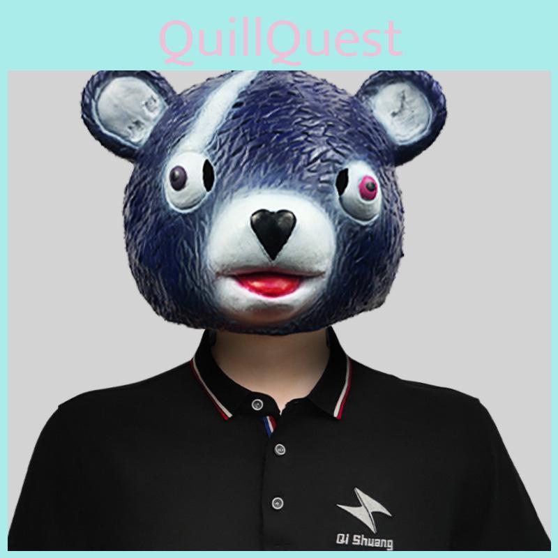 Raccoon Whimsical Head Mask In Pink Blue And Gray Colors Perfect For Kids And Adult Celebrations