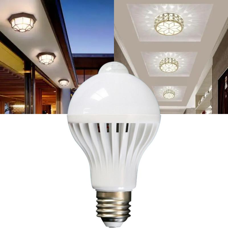 Motion Bulb Sensor Human Body Infrared Induction Led Light Bulbs Living Room