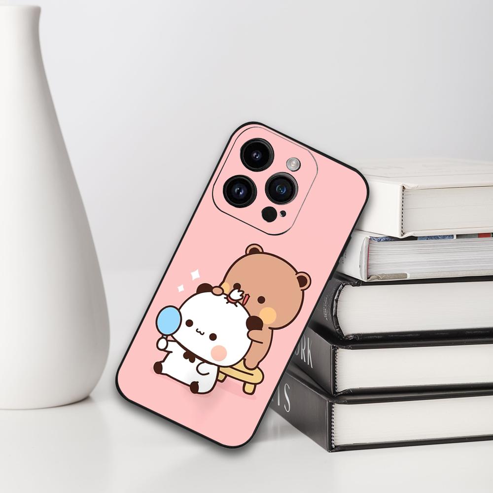 Cute Cartoon BUBU DUDU Phone Case For Iphone 16 15 11 13 14 Pro Max 7 8 Plus X Xr Xs Max 12mini Black Shell Cover Case