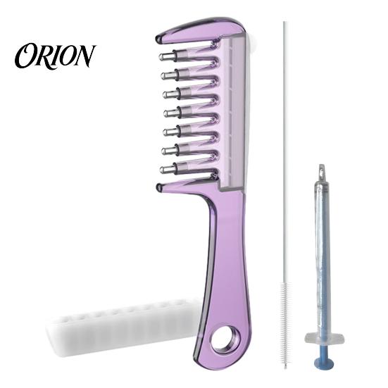Detangling Massage Scalp Brush Hair Oil Applicator Comb, with Injecting Tube & Brush, Refillable Professional Care Comb Applicator, Leak Proof
