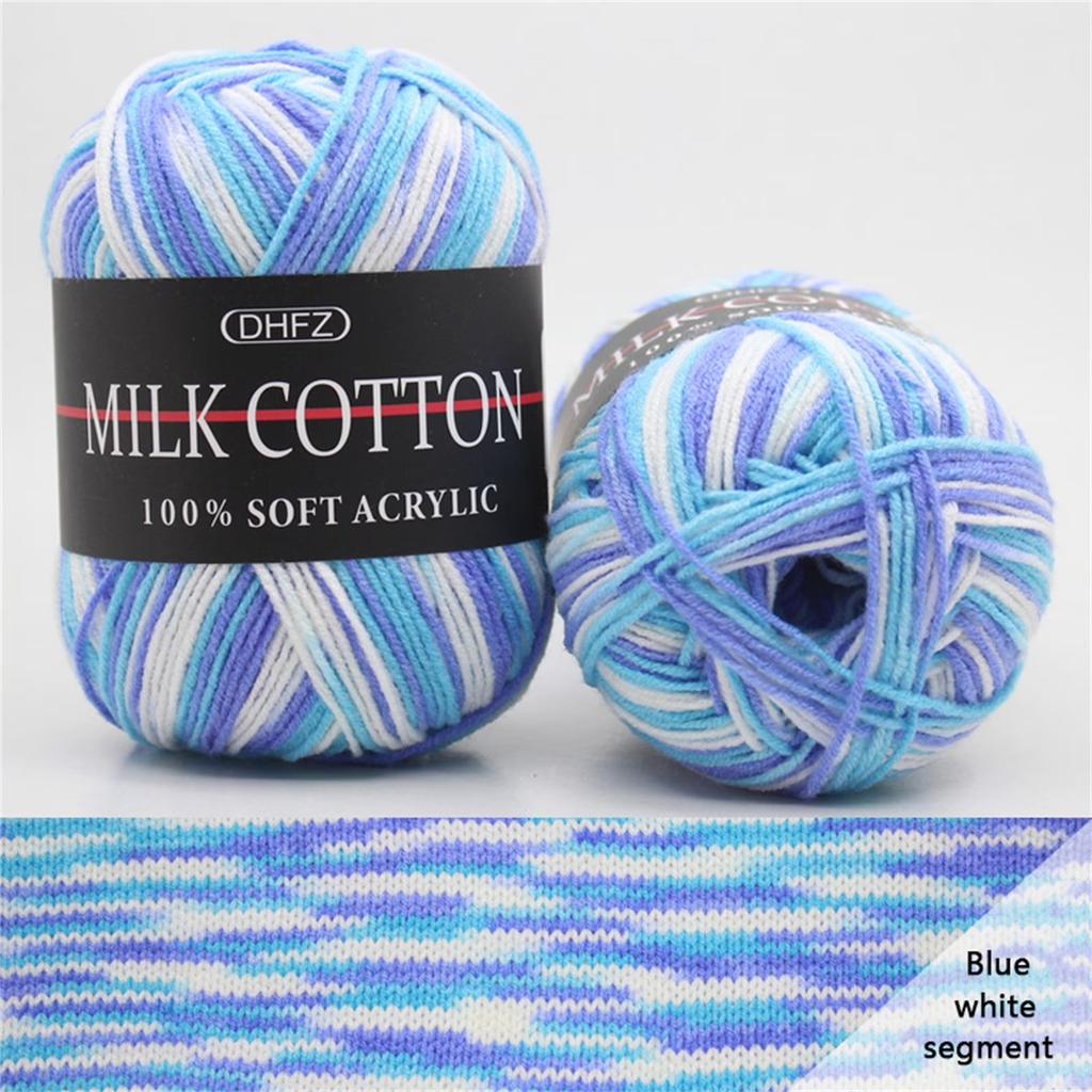 Colorful Hand Knitting 50g Knitting Crochet Milk Soft Baby Cotton Wool Yarn